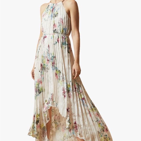 Ted Baker Dresses & Skirts - Ted Baker Threlin Floral Print Pleated Maxi Dress, Ivory